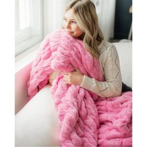 NWT Minky Couture Hugs Taffy Pink- Adult Size